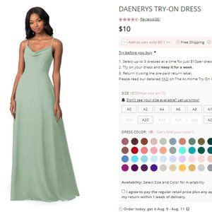 AZAZIE BRIDESMAID DRESS SAGE GREEN - DAENERYS